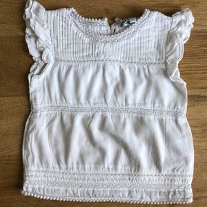 French white cotton top